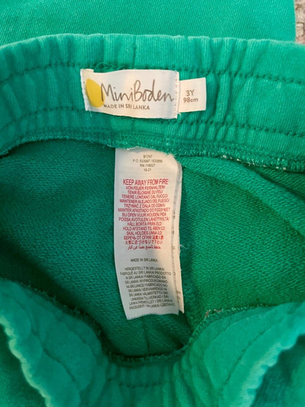 Mini Boden (2) Kids Toddlers Unisex Animal Sweatpants Green and Blue Size 3Y - Picture 14 of 15
